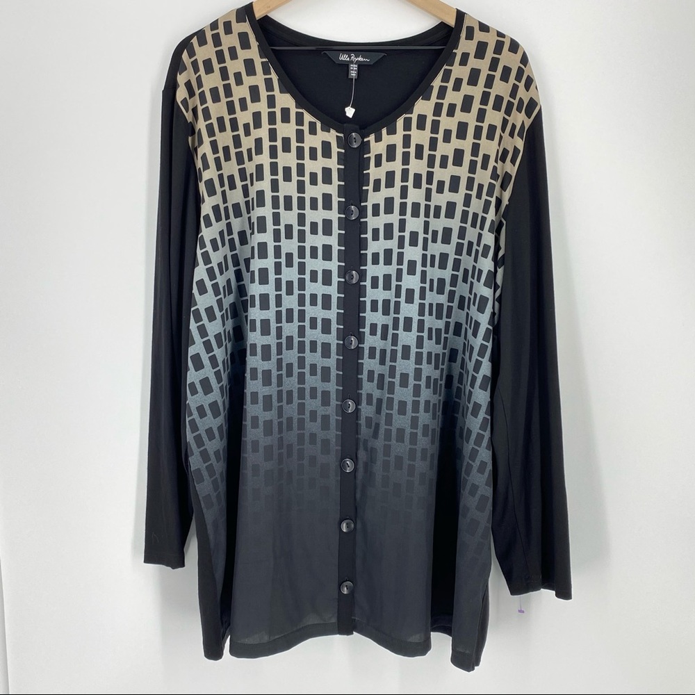 Ulla Popken Knit Ombre Cardigan, Size 20